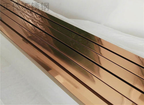 304不锈钢方管玫瑰金镜面